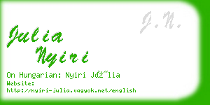 julia nyiri business card